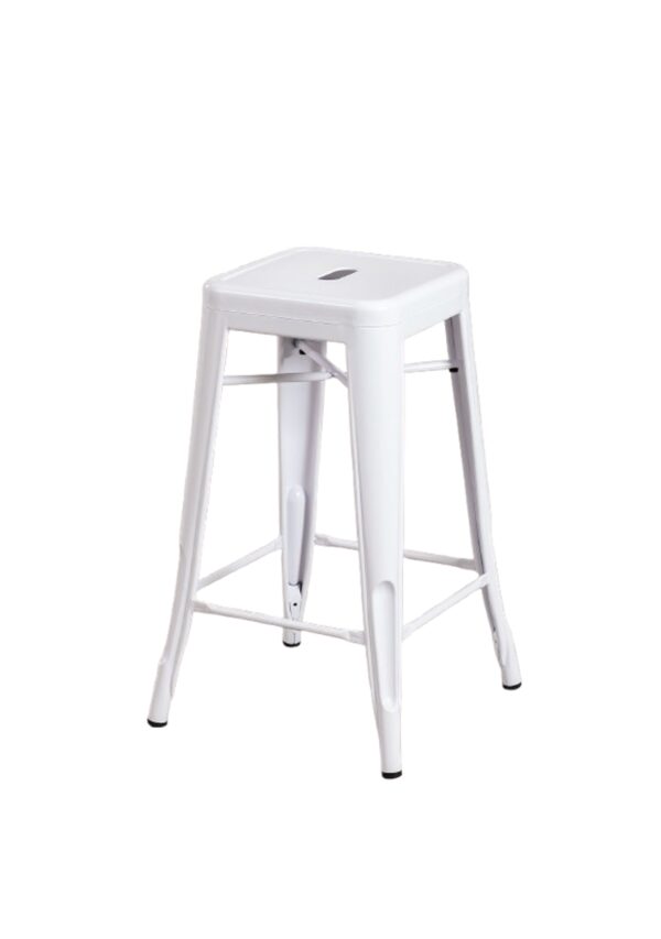 Stool - Alix -  white metal