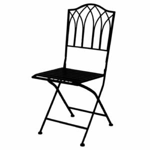 Chaises pliantes fer forgé noir CADIX